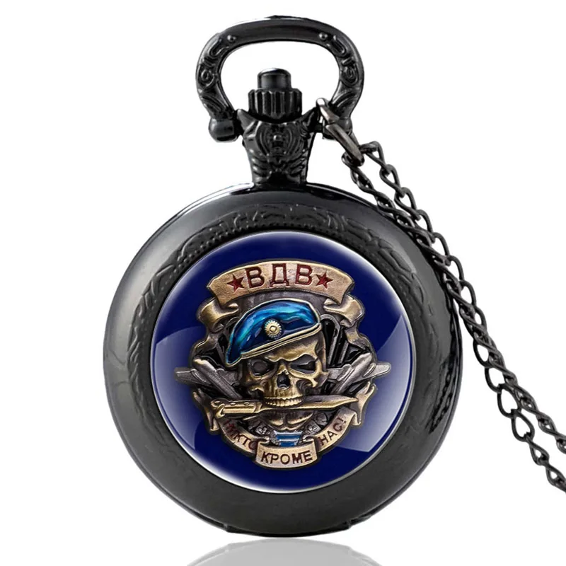 

Classic Black С оссии Quartz Glass Dome Pocket Watch Charm Men Women Chain Necklace Pendant Jewelry